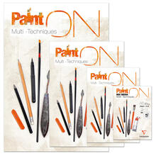 NEU Clairefontaine Multitechnik Paint On, mit leichter K�rnung, geleimt 250g/qm, 40 Blatt, extrawei� - Verschiedene Gr��en