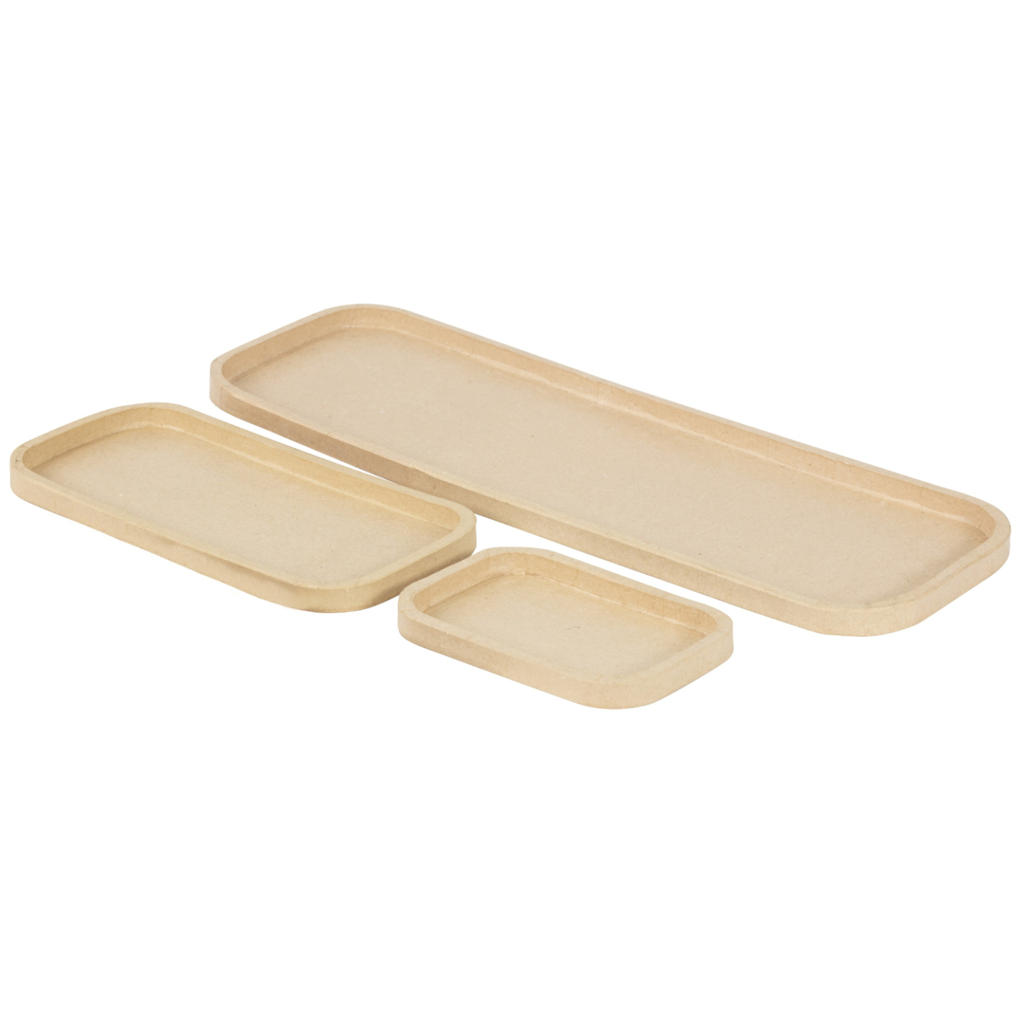 SALE Pappmach� Tablett-Set, 3 verschiedene Gr��en