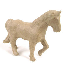 Pappmach�-Figur, Gr��e: ca. 12cm, Motiv: Pferd