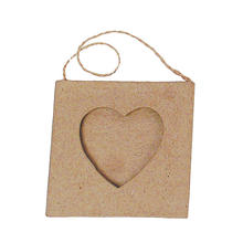 SALE Pappmach�-Rahmen, ca. 8x8cm, Ausschnitt: Herz