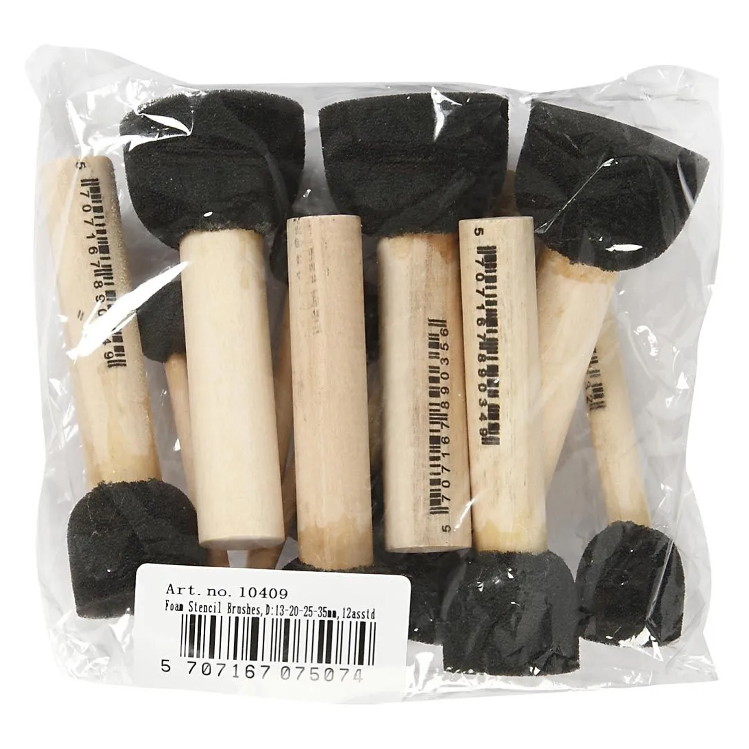 NEU Schaumstoffpinsel, � 13+20+25+35 mm, 12 Stk.