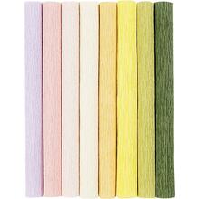 Floristen-Krepppapier, 25x60 cm, Extrastark, 105 g, Pastellfarben, 8 Rollen