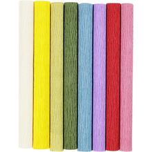 Floristen-Krepppapier, 25x60 cm, Extrastark, 105 g, Standard-Farben, 8 Rollen