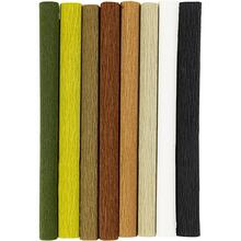 Floristen-Krepppapier, 25x60 cm, Extrastark, 105 g, Natur, 8 Rollen