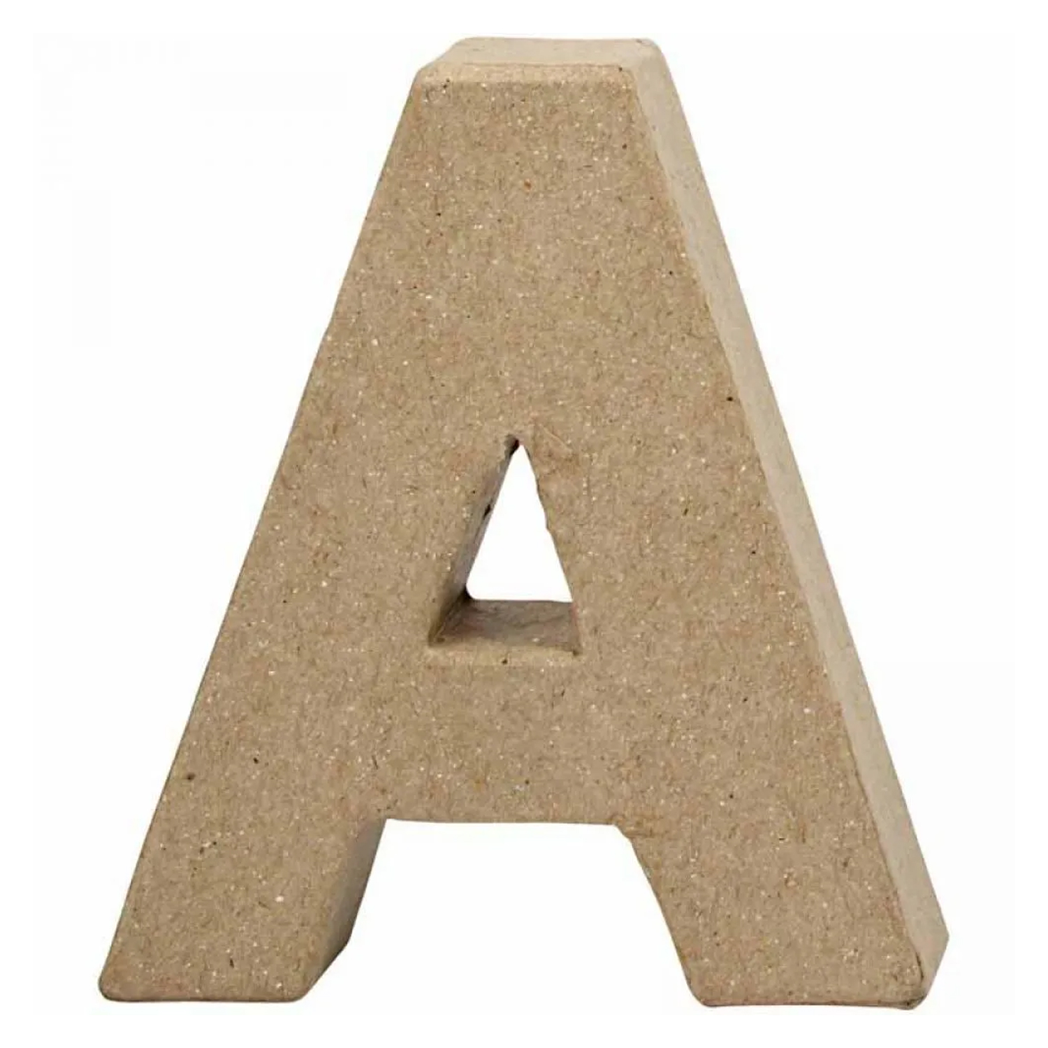 NEU Papp-Buchstabe, 10 cm, St�rke 1,7 cm, natur - Verschiedene Buchstaben und Sonderzeichen