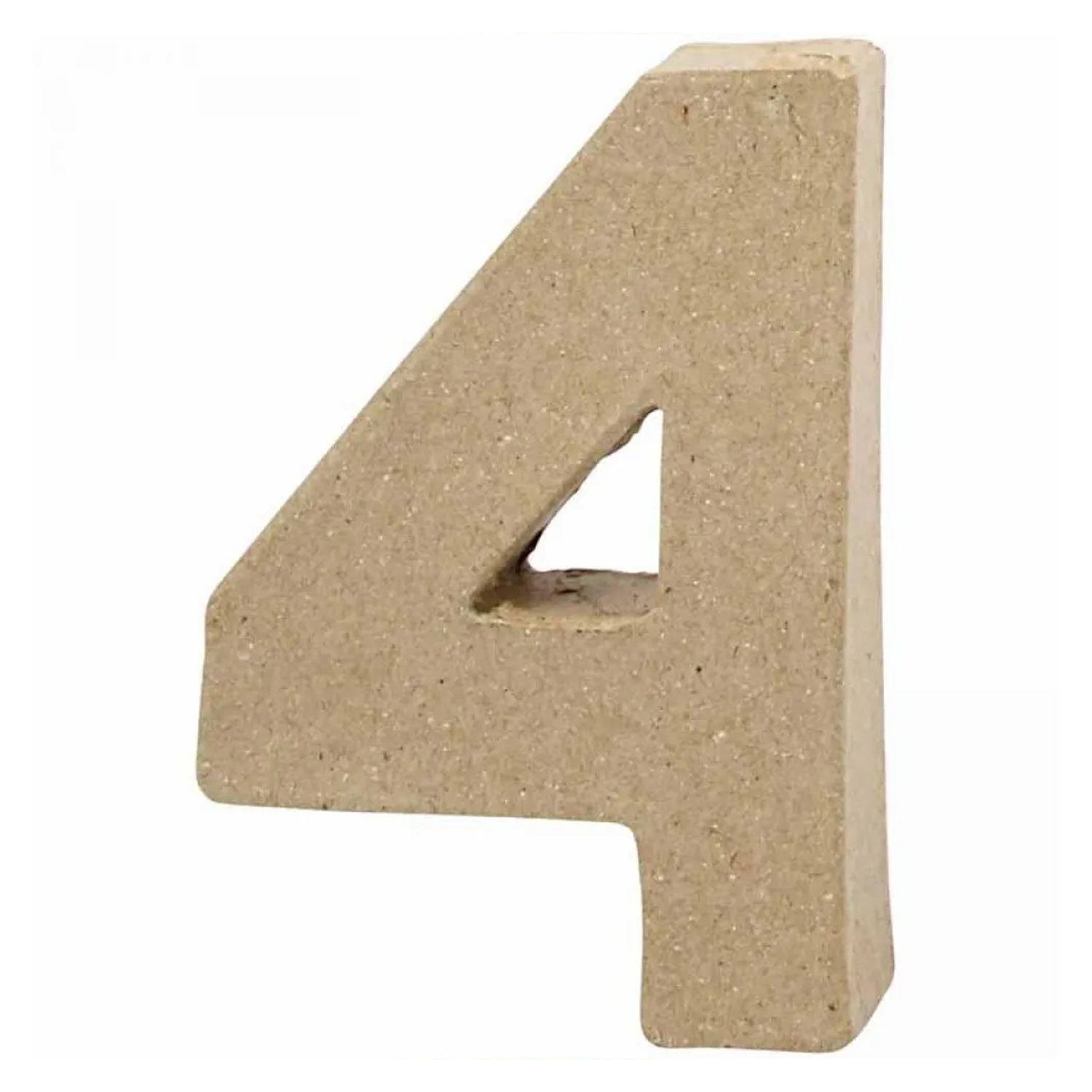 SALE Papp-Zahl, 10 cm, St�rke 1,7 cm, natur, 4