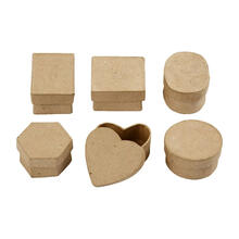 NEU Mini-Schachteln 6 St�ck sortiert, H�he: 3 cm, Ma�e: 4-6 cm