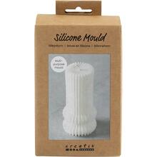 Silikonform, Gerippter Zylinder mit B�gen, H�he 12,5 cm, Durchmesser 6 cm