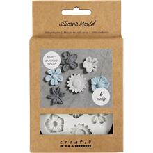 Silikonform, Blume, H�he 0,5 cm, L�nge 1,5-2,5 cm, 1 St�ck