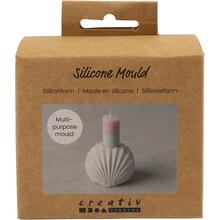 Silikonform, Kerzenhalter Muschel, H�he 5,5 cm, L�nge 6,8 cm, Breite 5,5 cm, 1 St�ck