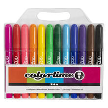 NEU Colortime Filzstifte, Standard-Farben, Strichst�rke 5 mm, 12 Stk.