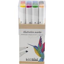 Twin Marker Filzstifte, Strichst�rke 1+8 mm, Standard-Farben, 12 St�ck