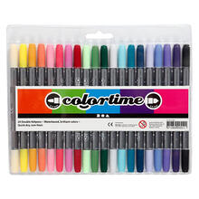 NEU Colortime Dual-Filzstifte, Trend-Farben, Strichst�rke 2,3+3,6 mm, 20 Stk.