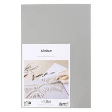 NEU Linoleum f�r Linoldruck, 20 x 30 cm, Dicke 3 mm, Grau, 2 St�ck