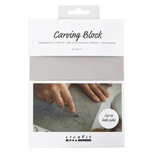 NEU Stempelblock f�r Linoldruck, 15 x 20 cm, Hellgrau