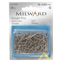 SALE Stecknadeln, Silber, L 16 mm, Dicke 0,65 mm, 25 g