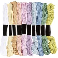 Stickgarn, Dicke 1 mm, Pastellfarben, 10 St�ck x 8 m