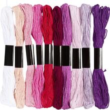 Stickgarn, Dicke 1 mm, Harmonie in Lila-Pink, 10 St�ck x 8 m