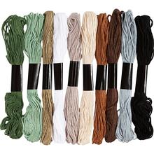 Stickgarn, Dicke 1 mm, Naturfarben, 10 St�ck x 8 m