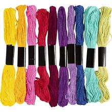 Stickgarn, Dicke 1 mm, Sortierte Farben, 10 St�ck x 8 m