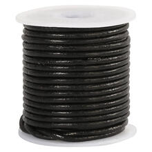 NEU Lederband Schwarz, St�rke 2 mm, L�nge 10 m