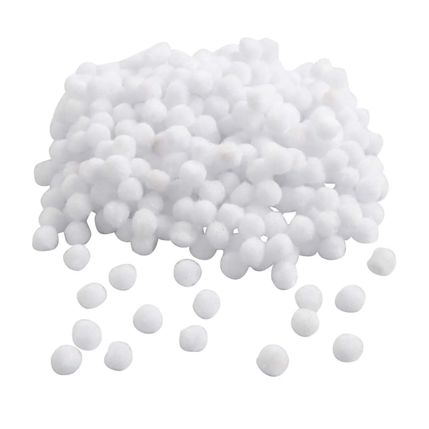 NEU Pompons Wei�, 10 mm, 450 St�ck