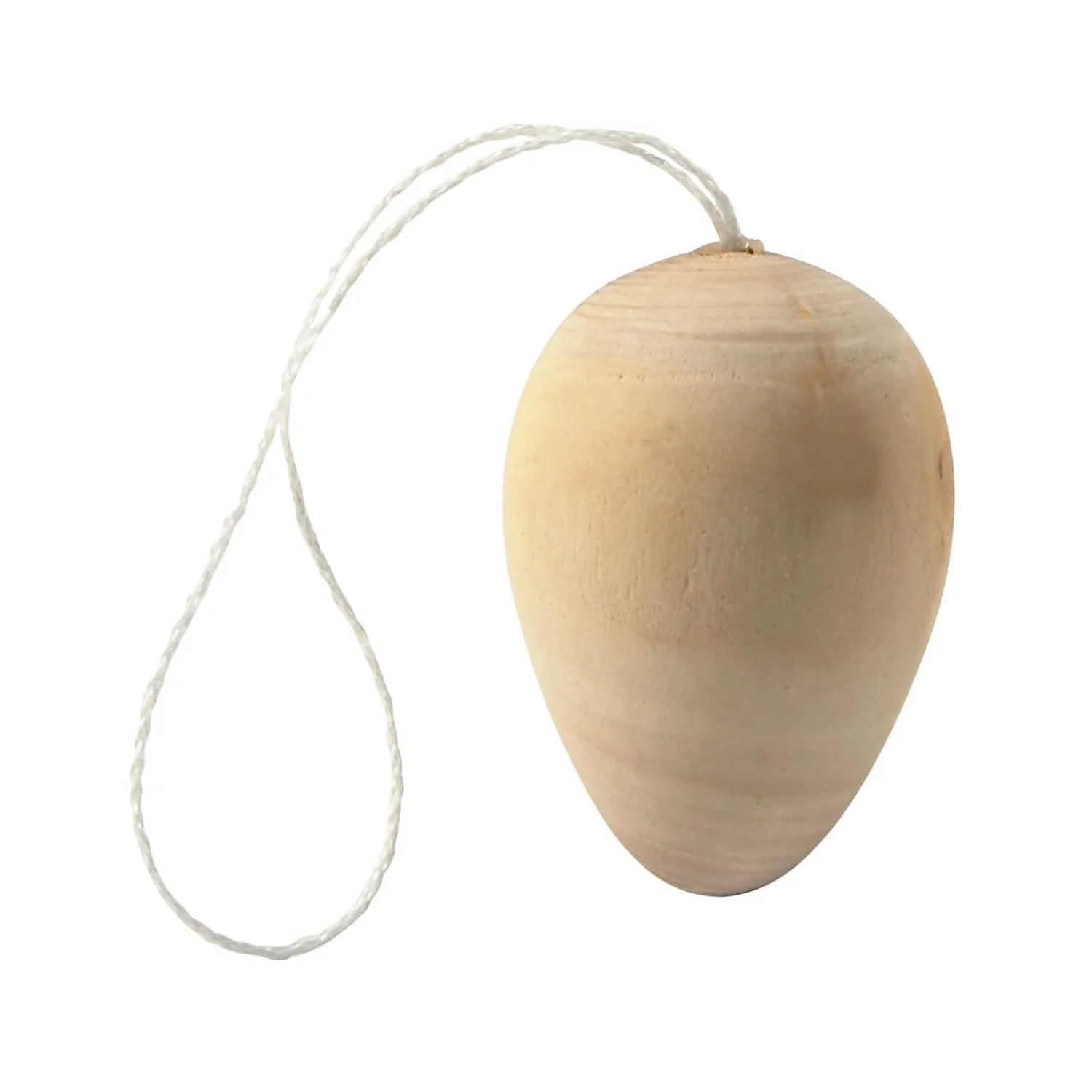 NEU Holz-Eier mit Schnur, 4 x 3 cm, 15 St�ck
