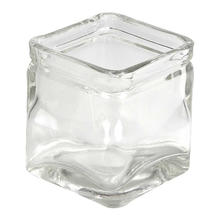 Kerzenhalter aus Glas, 5,5x5,5cm, 1 St�ck