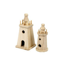 SALE Leuchtturm Set, 2 St�ck, 13,5x6cm und 18x8cm