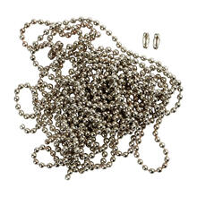 SALE Kugelkette mit 10 Verschl�ssen, silberfarben, 1,5 mm, 3 m