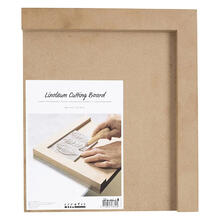 NEU Linoleum-Schneidebrett, Gr��e 25 x 30 cm, f�r Rechtsh�nder