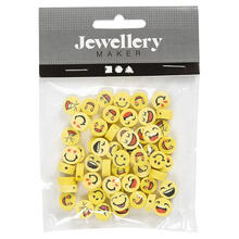 NEU Figurperlen, Smiley, � 10 mm, Lochgr��e 1,5 mm, 60 Stk.
