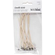 Dochte f�r Kerzen in Gef��en, f�r Beh�lter mit 20�65mm L�nge 110mm, Dicke 2mm, 10 St�ck