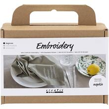 Kreativ Set Sticken, Serviette, Staubgr�n