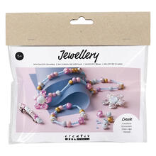 NEU Mini Kreativ Set Schmuck mit Glitter Clay, f�r Halskette, Armband, Clips, Brosche