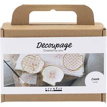 Mini Kreativ Set D�coupage, Muschelschalen, Rosa mattiert