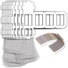 NEU Laternen Bastelset Eckig Wei�, 10 wei�e Rohlinge, 10 B�gel, 25x Transparentpapier 22x51 cm