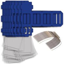 NEU Laternen Bastelset Eckig Blau, 10 blaue Rohlinge, 10 B�gel, 25x Transparentpapier 22x51 cm