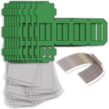 NEU Laternen Bastelset Eckig Gr�n, 10 gr�ne Rohlinge, 10 B�gel, 25x Transparentpapier 22x51 cm