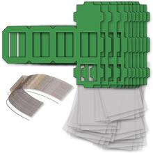 NEU Laternen Bastelset MINI Eckig Gr�n, 10 gr�ne Rohlinge, 10 B�gel, 25x Transparentpapier 15,5x37 cm