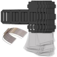 NEU Laternen Bastelset MINI Eckig Schwarz,10 schwarze Rohlinge, 10 B�gel, 25x Transparentpapier 15,5x37cm
