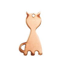 SALE Kupferanh�nger, Katze, Gr��e: ca. 25 x 13 mm, Efcolor / Emaille