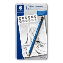 Staedtler Bleistift- Set, Mars Lumograph 100, 12 St�ck, sortierte H�rtegrade