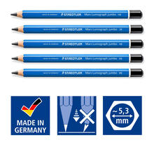 Staedtler Jumbo Bleistift, Mars Lumograph Mine: 5,3 mm - Verschiedene H�rtegrade