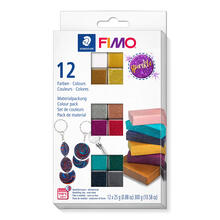 NEU Staedtler Fimo Effect Set Sparkle, 12 Halbbl�cke