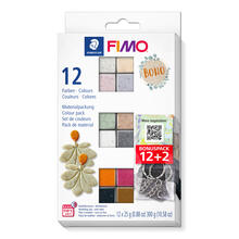 Staedtler Fimo effekt Set, BOHO COLOURS, 12 Halbbl�cke