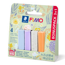 FIMO Soft Farbset BLOOMY, 4x25g sortiert