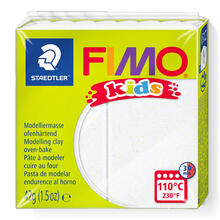 Fimo kids 42g, Glitter Wei�