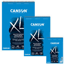 NEU Canson XL Mixed Media Spiralblock, 160 g/m� - Verschiedene Gr��en