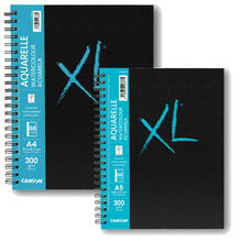 NEU Canson XL Aquarelle Buch, spiralgebunden, 300 g/m� - Verschiedene Gr��en